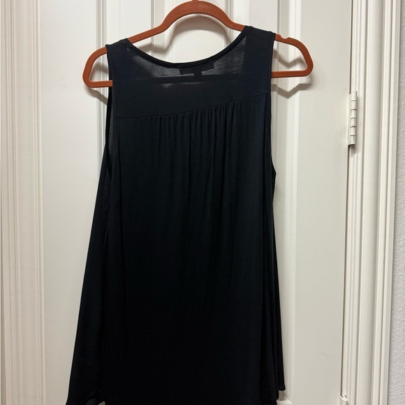 LOFT Black Asymmetrical Tank Top - Picture 3 of 3